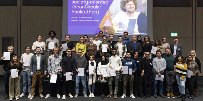 Group photo of the contestants of the hackathon.